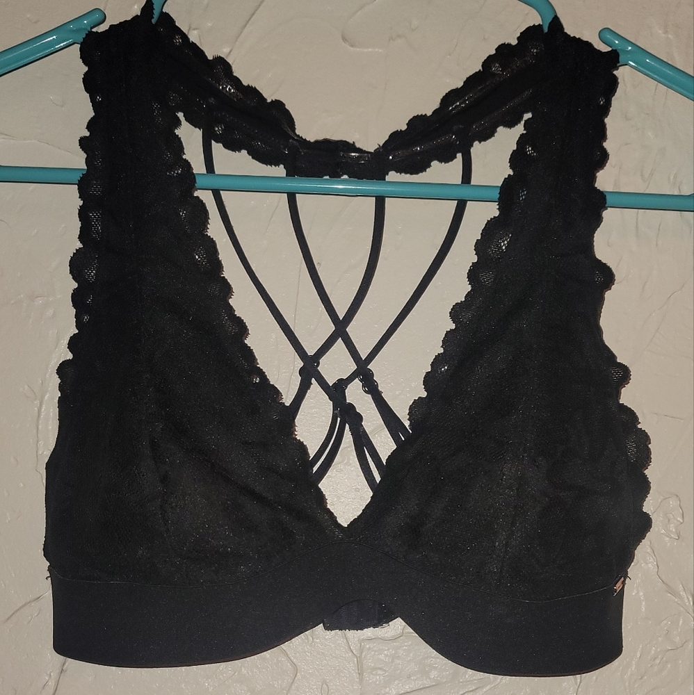 Black lace bralette, size small. Victoria's Secret PINK.